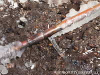 Frozen pipe in crawlspace